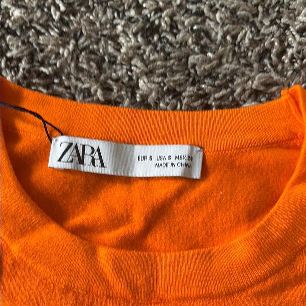 Zara women Orange T-Shirt - Picture 2 of 5